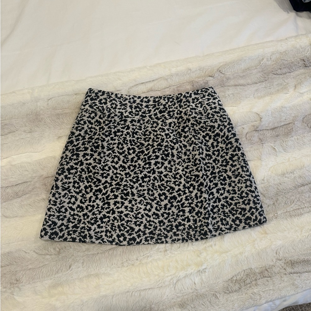 Abercrombie Black and White Cheetah Skirt
